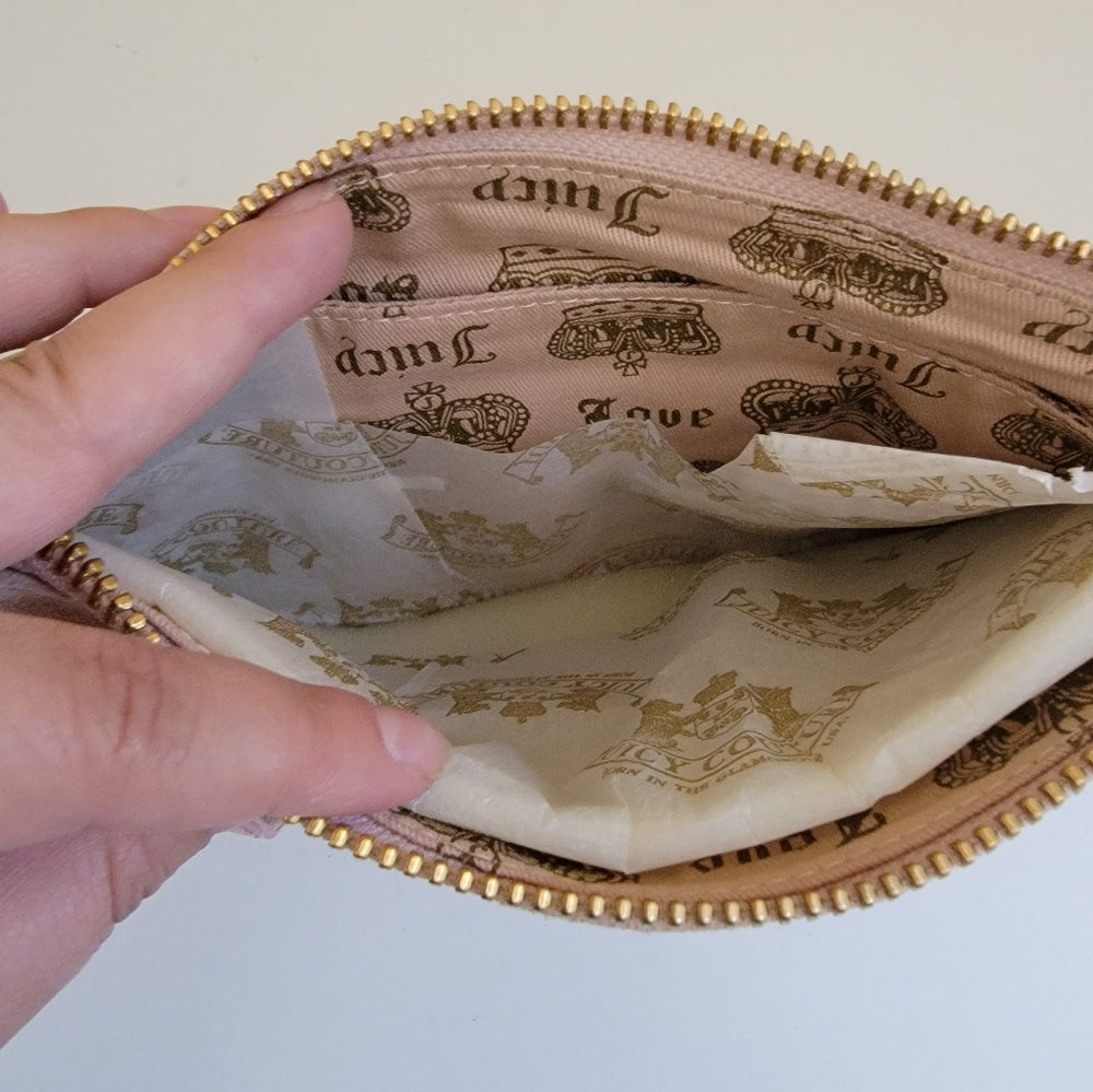 Y2K Juicy Couture Suede Damsel Polka-dot Wristlet - Picture 5 of 5
